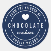 Sticker Rond Couleur de fond modifiable De la cuisine de (Devant)