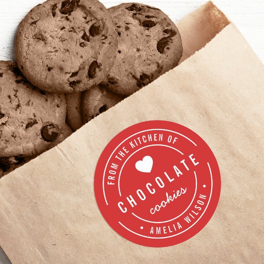 Sticker Rond Couleur de fond modifiable De la cuisine de