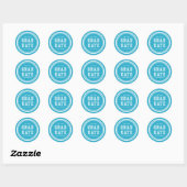 Sticker Rond Couleur de fond modifiable Diplômé Varsity (Feuille)