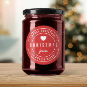 Sticker Rond Couleur de fond modifiable Merry Christmas Jam