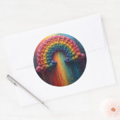 Sticker Rond Couleur de goutte arc-en-ciel (Enveloppe)