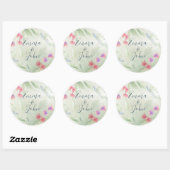 Sticker Rond Couleur de l'eau Plumeria (Feuille)