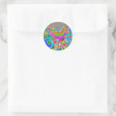 Sticker Rond Couleur d'eau abstraite de tournesol bleu (Sac)