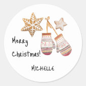 Sticker Rond Couleur d'eau douce Pays Illustrations rustiques (Devant)