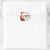 Sticker Rond Couleur d'eau du temps de Dieu Fox (Sac)