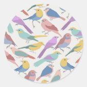 Sticker Rond Couleur des oiseaux (Devant)