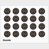 Sticker Rond Couleur du Bouclier de Dungeon Crawler (Feuille)