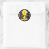 Sticker Rond Couleur électronique TWEETY™ (Sac)