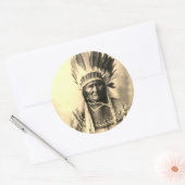 Sticker Rond Couleur Geronimo Sepia (Enveloppe)
