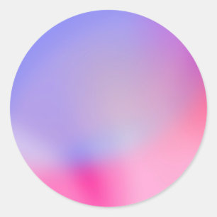 Sticker Rond Couleur Gradient Personnalisé Classic Classic Roun