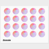 Sticker Rond Couleur Gradient Personnalisé Classic Classic Roun (Feuille)