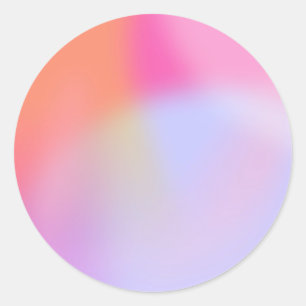 Sticker Rond Couleur Gradient Personnalisé Classic Classic Roun