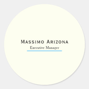 Sticker Rond Couleur ivoire Moderne Minimaliste 