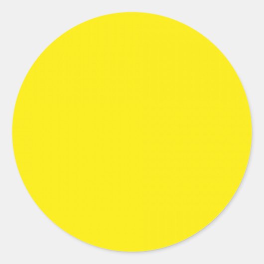 Sticker Rond Couleur jaune primaire (Devant)