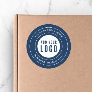 Sticker Rond Couleur modifiable Ajouter votre logo Bordure Adre