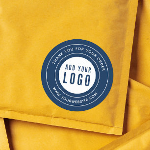 Sticker Rond Couleur modifiable Ajouter votre logo Merci bordur