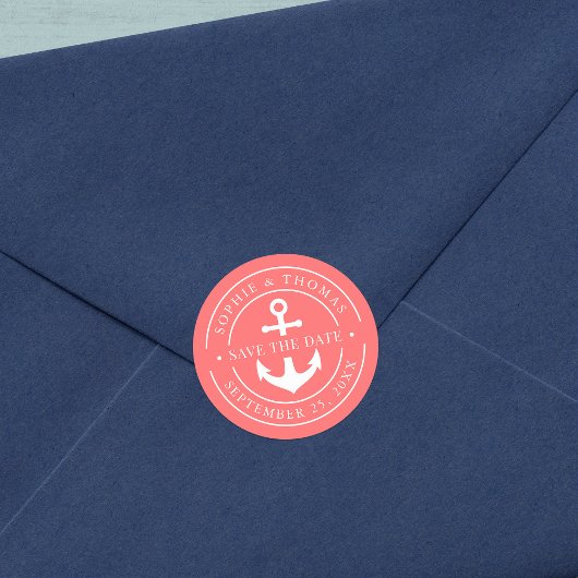 Sticker Rond Couleur modifiable Blanc Bordure Ancre Enregistrer