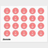 Sticker Rond Couleur modifiable Bordure blanche Adresse de renv (Feuille)