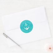 Sticker Rond Couleur modifiable Bordure blanche Ancrage Adresse (Enveloppe)