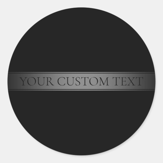 Sticker Rond Couleur modifiable de bande de dégradé simple et é (Devant)