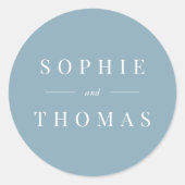 Sticker Rond Couleur modifiable Mariage classique moderne (Devant)