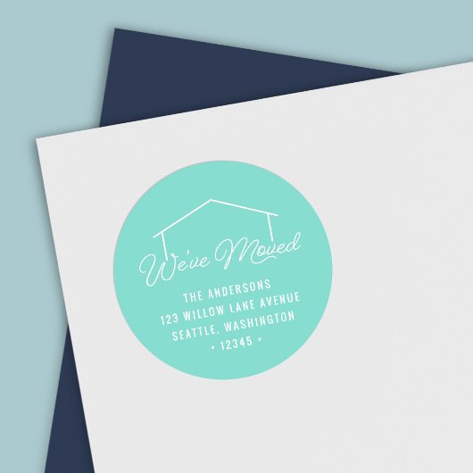 Sticker Rond COULEUR MODIFIABLE Nous avons déplacé l'adresse de