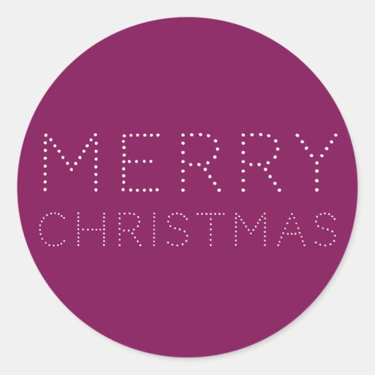 Sticker Rond Couleur MODIFICATIVE Joyeux Noël (Devant)