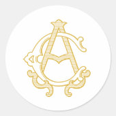 Sticker Rond COULEUR MODIFICATIVE Stick monogramme CA Monogramm (Devant)