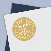 COULEUR MODIFIÉE Bordure Flocon de neige Adresse d