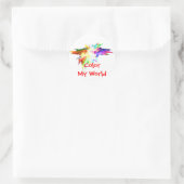 Sticker Rond Couleur Mon monde (Sac)