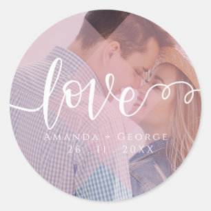 Sticker Rond Couleur Pastel   Amour   Photo