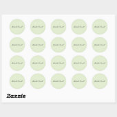 Sticker Rond Couleur Pastel Clair Moderne Script Tendance (Feuille)