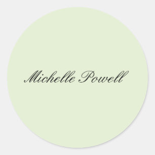 Sticker Rond Couleur Pastel Clair Moderne Script Tendance