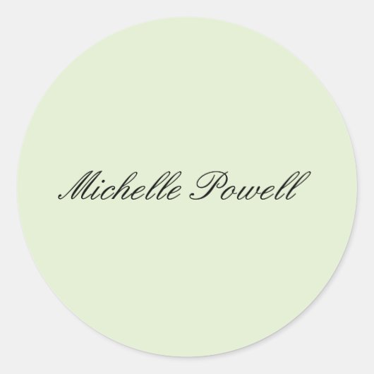 Sticker Rond Couleur Pastel Clair Moderne Script Tendance (Devant)