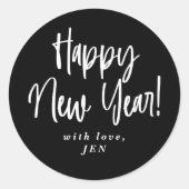 Sticker Rond Couleur personnalisée Bonne année (Devant)