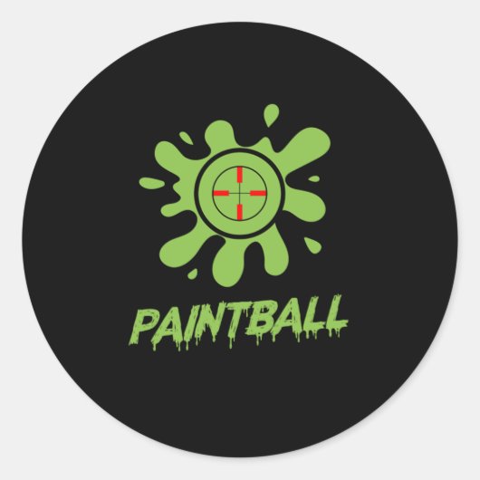 Sticker Rond Couleur Points Joueur Paintball Ballons de Couleur (Devant)