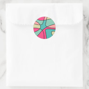 Sticker Rond Couleur ronde Abstraite 160422(04)