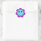 Sticker Rond Couleur rose et violette bleu (Sac)