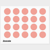 Sticker Rond Couleur Rose Flamant Pastel (Feuille)