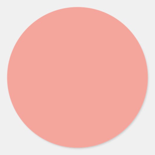 Sticker Rond Couleur Rose Flamant Pastel (Devant)
