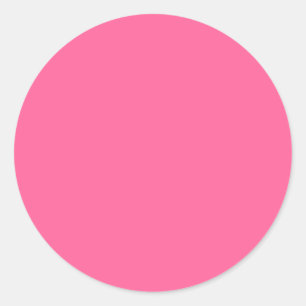 Sticker Rond Couleur rose pâle Tendance Modèle noir