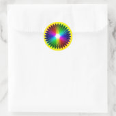Sticker Rond Couleur Roue Arrondi Arc-en-ciel Halo hypnotique (Sac)