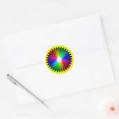 Sticker Rond Couleur Roue Arrondi Arc-en-ciel Halo hypnotique (Enveloppe)