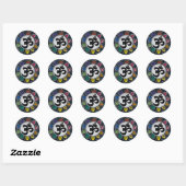 Sticker Rond Couleur sereine (Feuille)