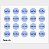 Sticker Rond COULEUR SEULEMENT | bleu clair + votre texte (Feuille)