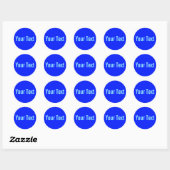 Sticker Rond COULEUR SEULEMENT | bleu royal + votre texte (Feuille)