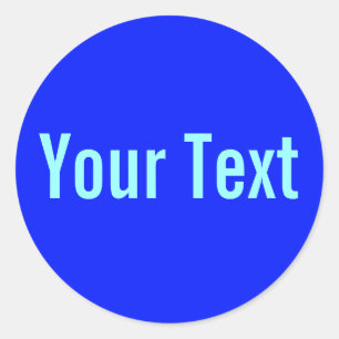Sticker Rond COULEUR SEULEMENT   bleu royal + votre texte