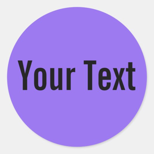 Sticker Rond COULEUR SEULEMENT | lila + votre texte (Devant)