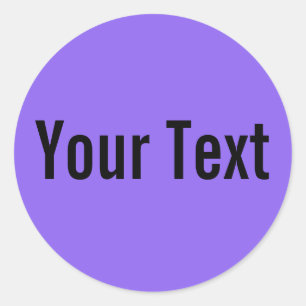 Sticker Rond COULEUR SEULEMENT lila + votre texte