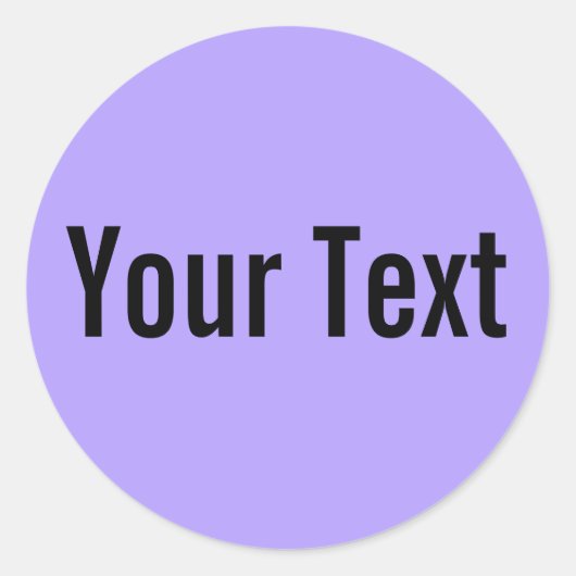 Sticker Rond COULEUR SEULEMENT | lumière violette + votre texte (Devant)